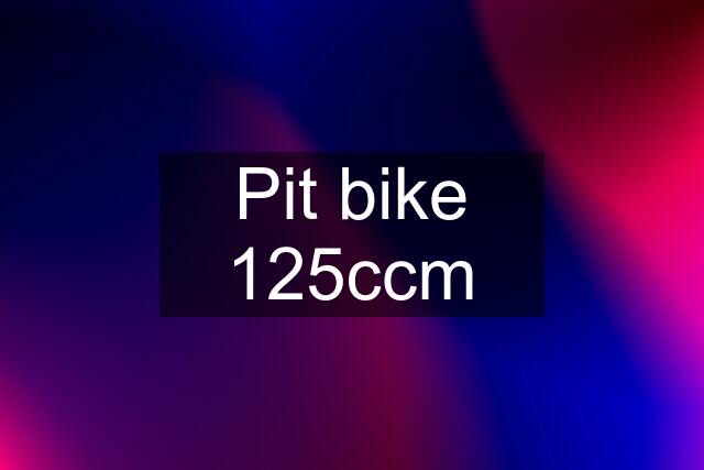 Pit bike 125ccm