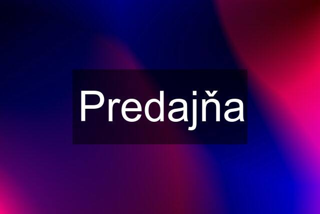 Predajňa