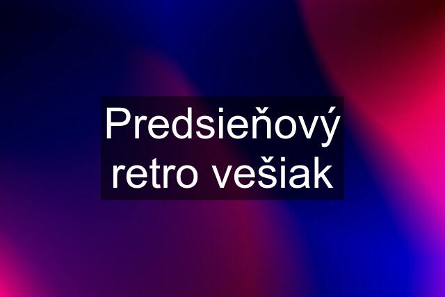 Predsieňový retro vešiak