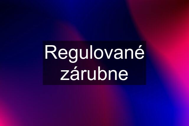 Regulované zárubne