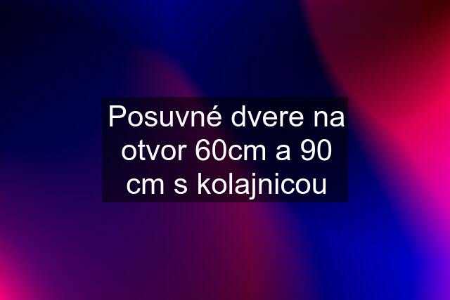 Posuvné dvere na otvor 60cm a 90 cm s kolajnicou