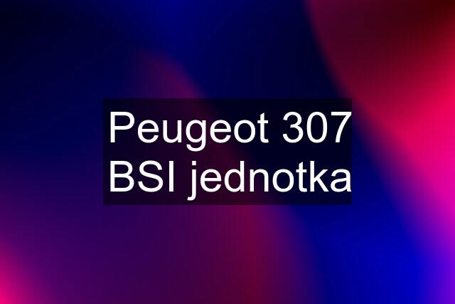 Peugeot 307 BSI jednotka