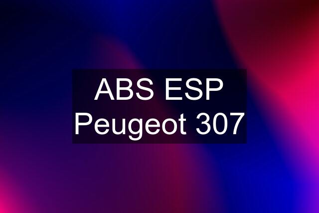 ABS ESP Peugeot 307