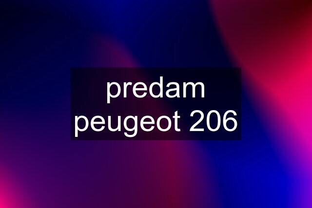 predam peugeot 206