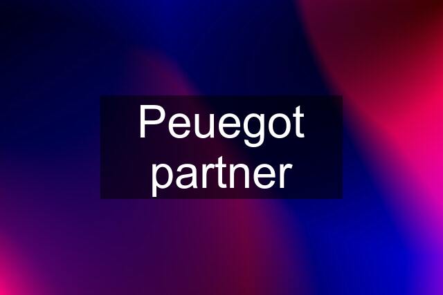 Peuegot partner