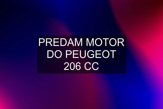 PREDAM MOTOR DO PEUGEOT 206 CC