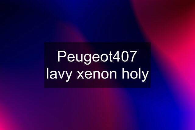 Peugeot407 lavy xenon holy