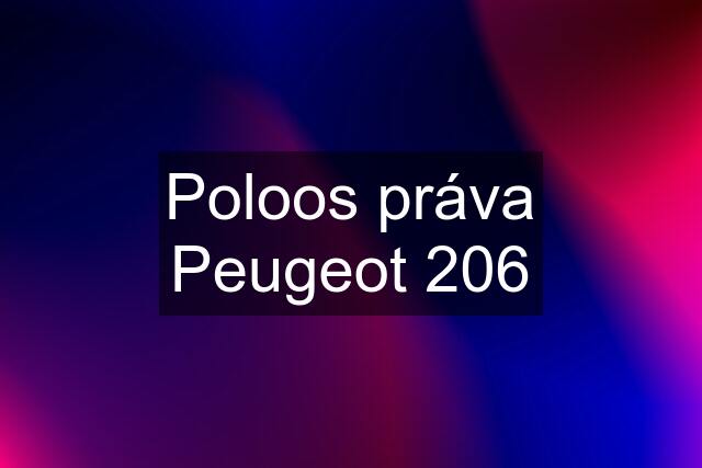 Poloos práva Peugeot 206