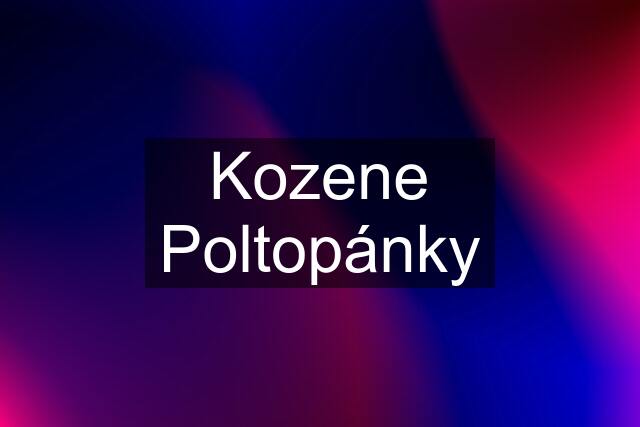 Kozene Poltopánky