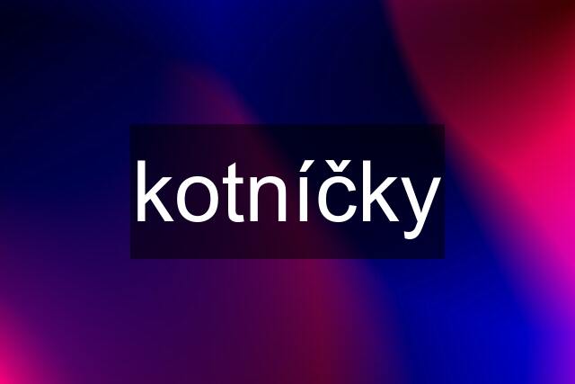 kotníčky