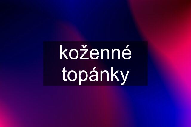 koženné topánky