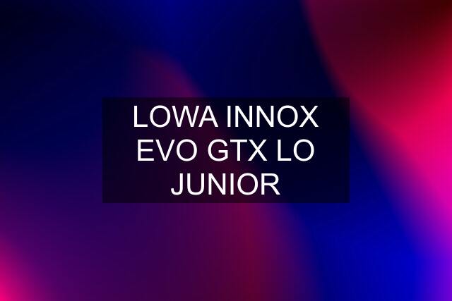 LOWA INNOX EVO GTX LO JUNIOR