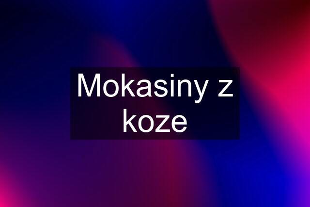 Mokasiny z koze