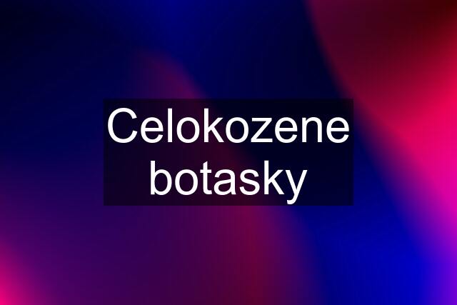 Celokozene botasky