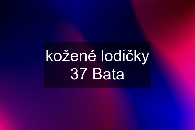 kožené lodičky 37 Bata