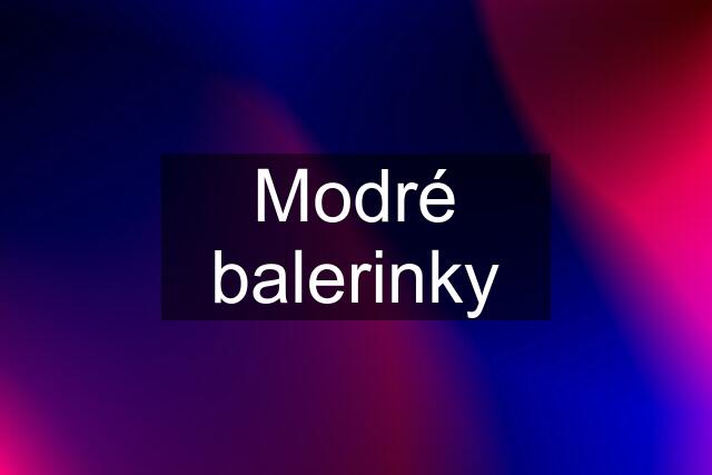 Modré balerinky