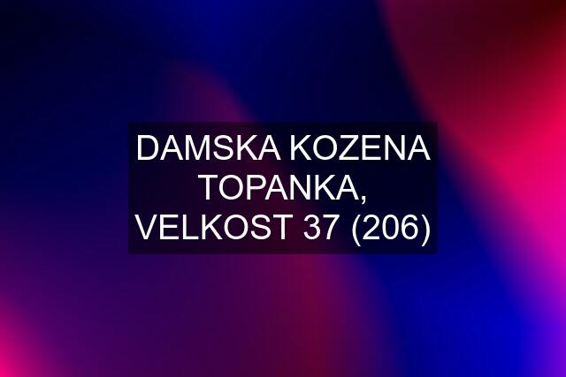 DAMSKA KOZENA TOPANKA, VELKOST 37 (206)