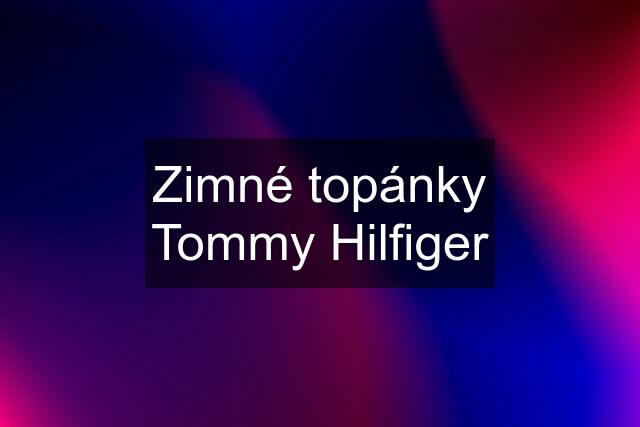 Zimné topánky Tommy Hilfiger