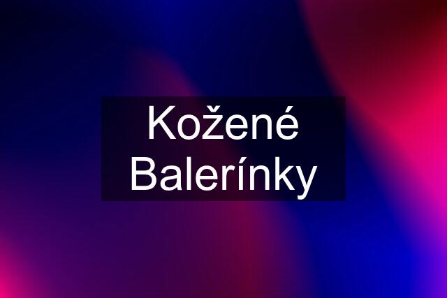 Kožené Balerínky