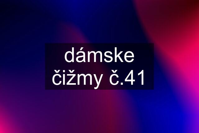 dámske čižmy č.41