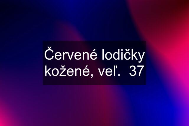 Červené lodičky kožené, veľ.  37