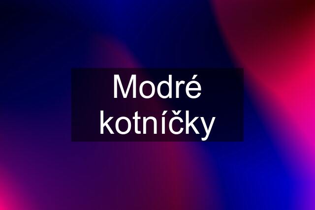 Modré kotníčky