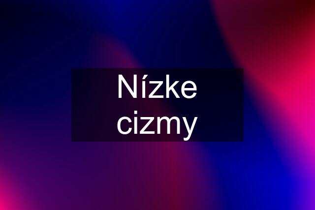 Nízke cizmy