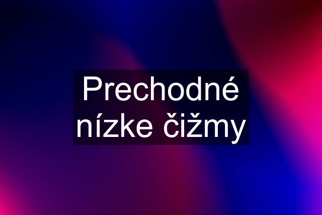 Prechodné nízke čižmy