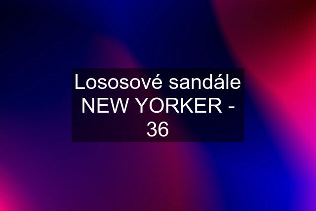 Lososové sandále NEW YORKER - 36