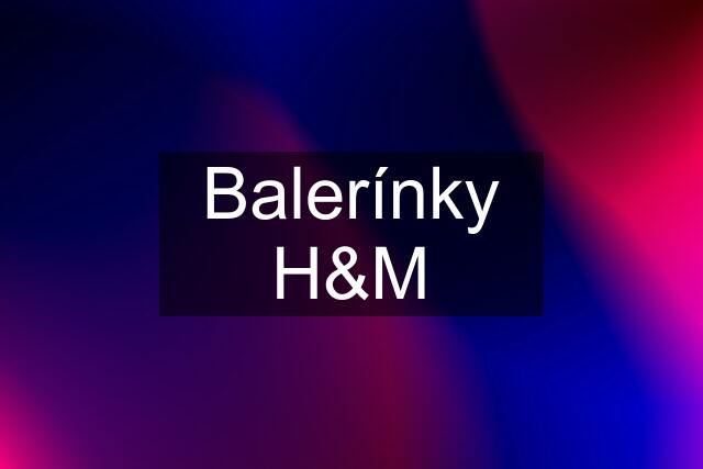 Balerínky H&M