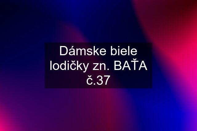 Dámske biele lodičky zn. BAŤA č.37