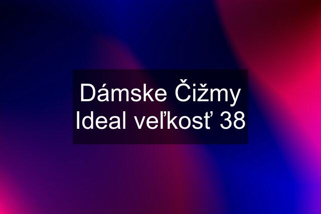 Dámske Čižmy Ideal veľkosť 38