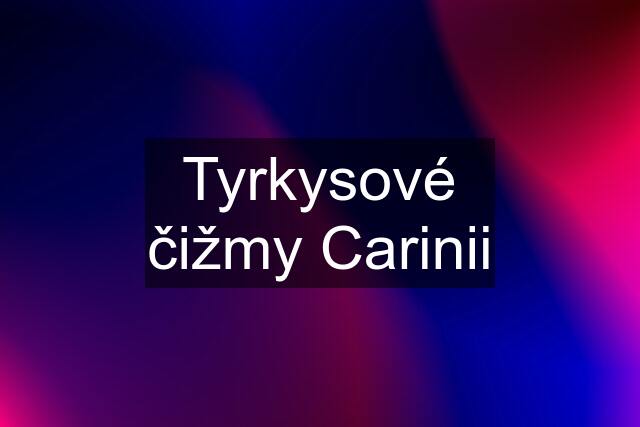 Tyrkysové čižmy Carinii