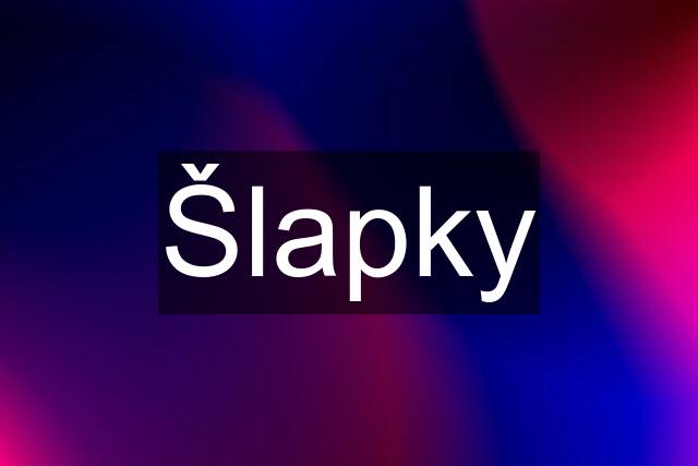 Šlapky