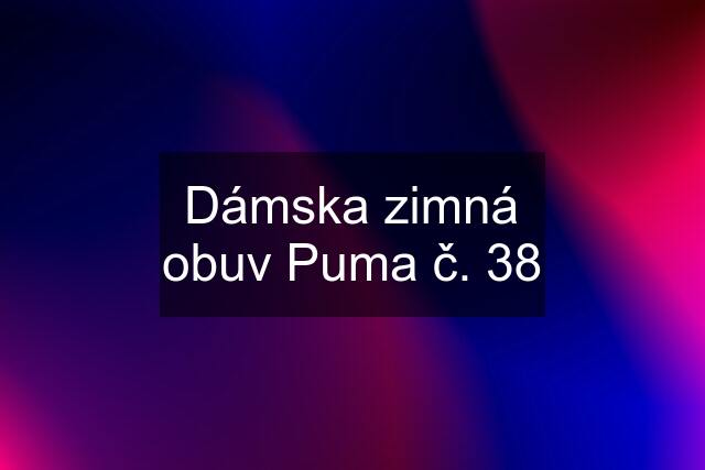 Dámska zimná obuv Puma č. 38