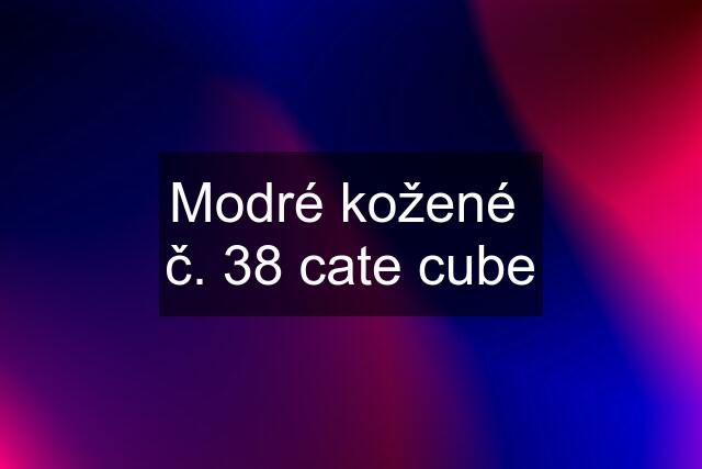 Modré kožené  č. 38 cate cube