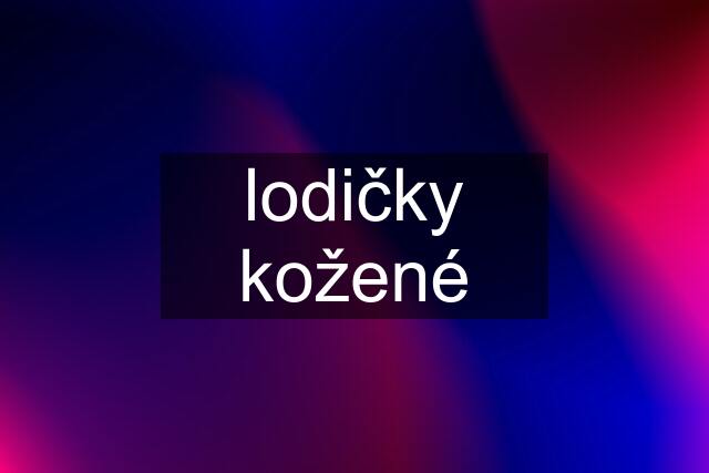 lodičky kožené