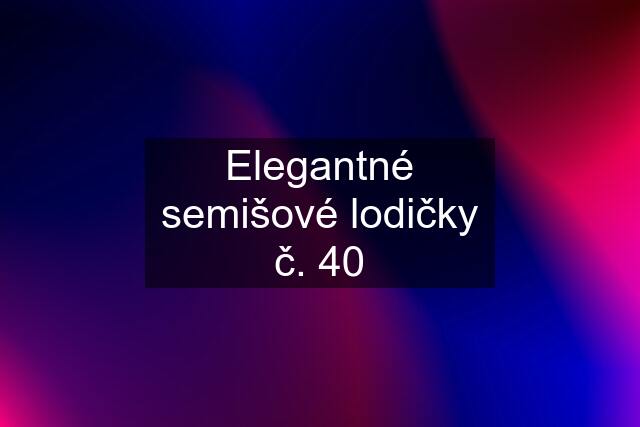 Elegantné semišové lodičky č. 40