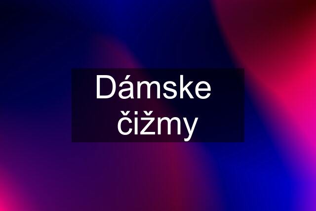 Dámske  čižmy