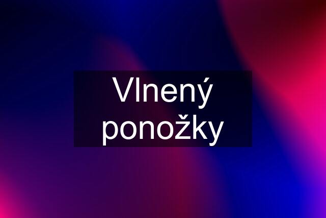 Vlnený ponožky