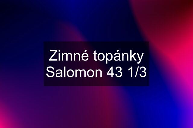 Zimné topánky Salomon 43 1/3