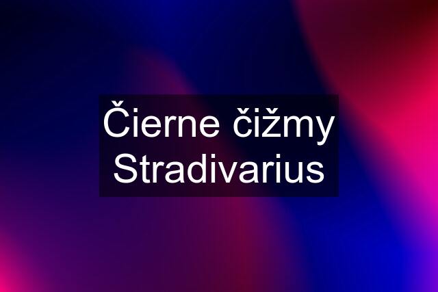 Čierne čižmy Stradivarius