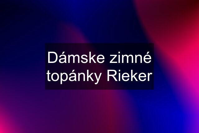 Dámske zimné topánky Rieker