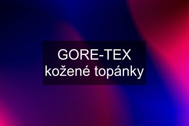 GORE-TEX kožené topánky