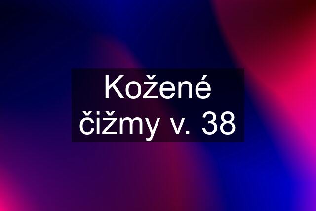 Kožené čižmy v. 38