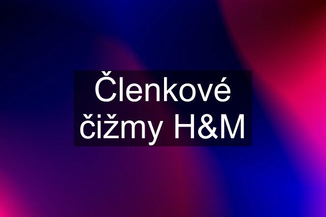 Členkové čižmy H&M