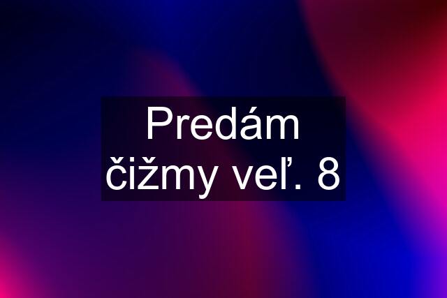 Predám čižmy veľ. 8