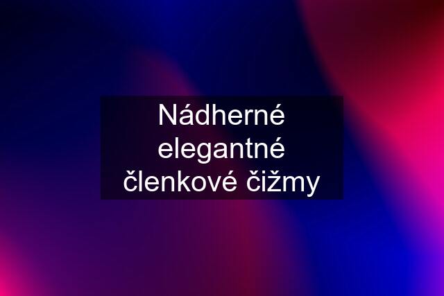 Nádherné elegantné členkové čižmy