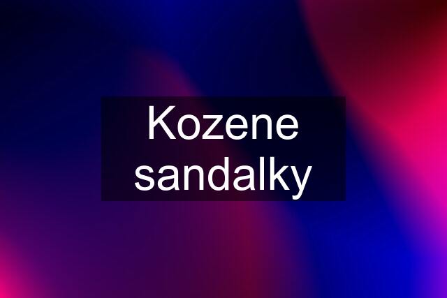 Kozene sandalky