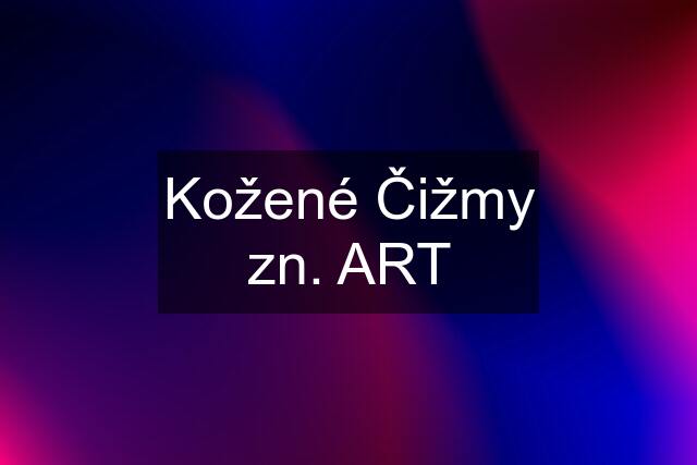 Kožené Čižmy zn. ART